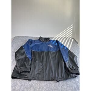 NFL Tennessee Titans Jacket Mens XL Blue Black NFL Football Full Zip FauxLeather